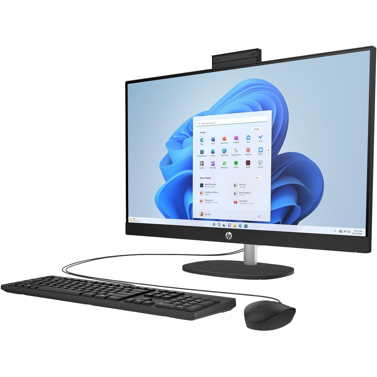 HP All-in-One Desktop Computer, 27" FHD Touch Screen, Intel 12-core Ultra 7 155U(Up to 4.8 GHz), Intel IrisX Graphics, 64 GB DDR5, 4 TB SSD, Wired KB& Mouse, Windows 11 Pro, w/RH-Accessories, Home Office, Workstation Setup, Compact Desktop, Sleek - Image 8