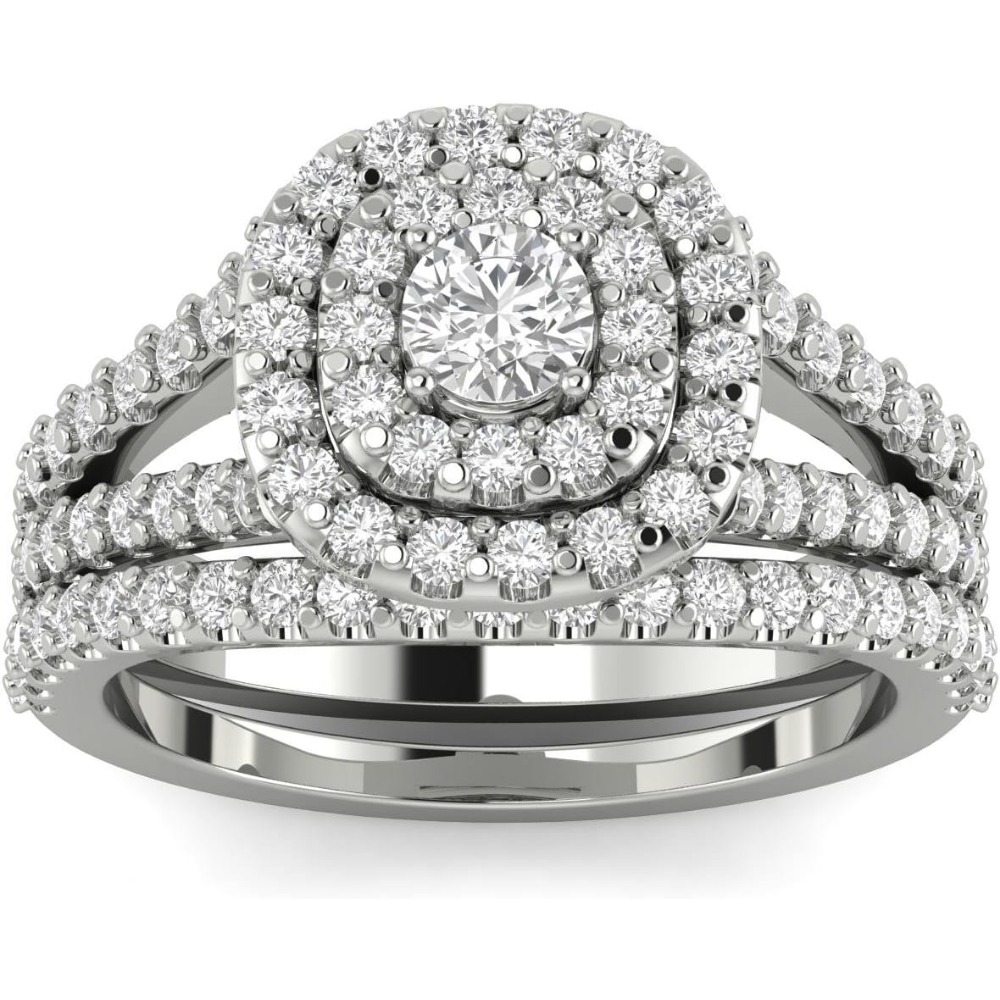 1.5-carat Moissanite Double-layered Round Bezel Ring with 925 Sterling Silvery Setting. Wedding/engaSynthetic Gemstoneent Ring Set, Handcrafted Anniversary Ring, Anniversary Gift, Christmas Gift, Valentine's Day Gift, A Symbol Of Eternal Promise.