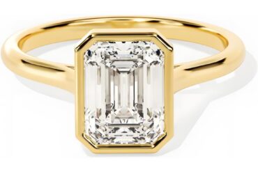 2ct Moissanite Engagement Rings for Women, Emerald Cut D Color VVS1 18K Golden Plated 925 Sterling Silver, Cut Lab Moissanite Wedding Promise Jewelry Gifts, Moissanite Engagement Ring, Radiant Cut Moissanite Engagement Ring