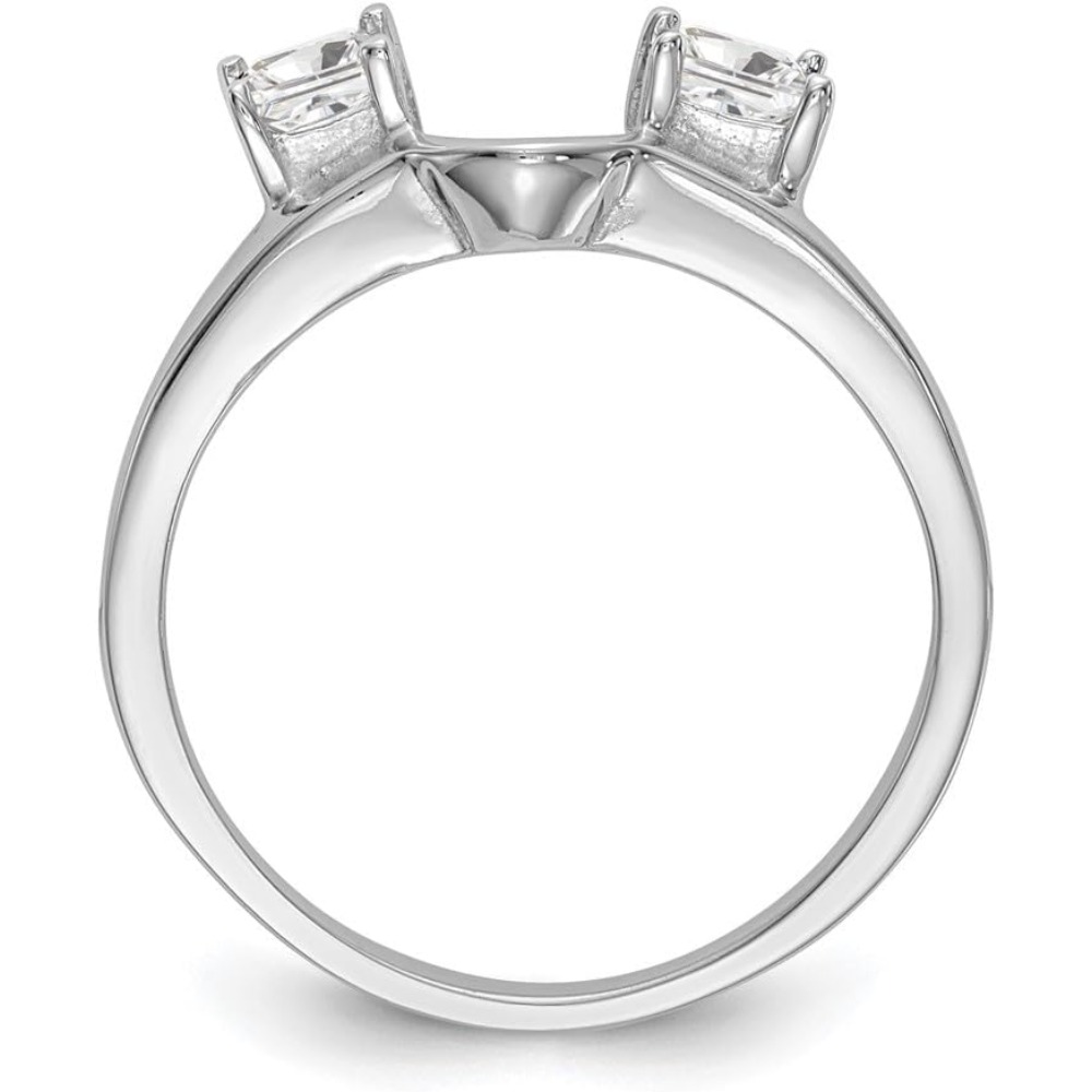 2D Flat - 2Deal White Golden Ring | 18K Golden Plated, Moissanite Enhancer, Vintage Luxury Style for Wedding and Banquet Occasions - Image 2