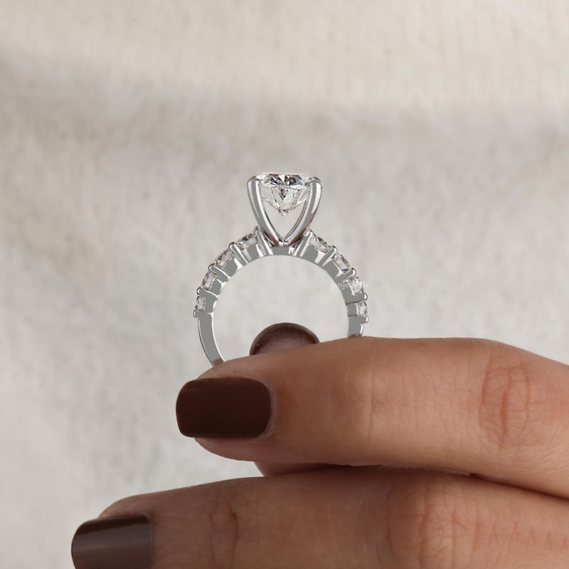 4.50 CT Oval-Cut Lab Grown Engagement Ring | Elegant 18K Golden Plated with 925 Silver, Certified , Ideal for Wedding and Anniversary Gifts, Brand LYEE CYEE - Image 3