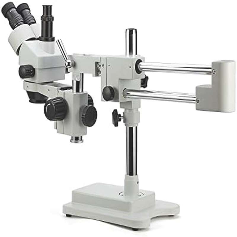Swift S7 3.5X - 90X Professional Simul - Focal Trinocular Stereo Zoom Microscope with WH10x Eyepieces, 0.7X - 4.5X Objective, 144 LED Ring Light, Double Arm Boom Stand, Includes 0.5X and 2.0X Barlow Lens - Image 5