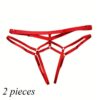 2pcs of underwear for women, foreign trade temptation crotch binding free T-pants
