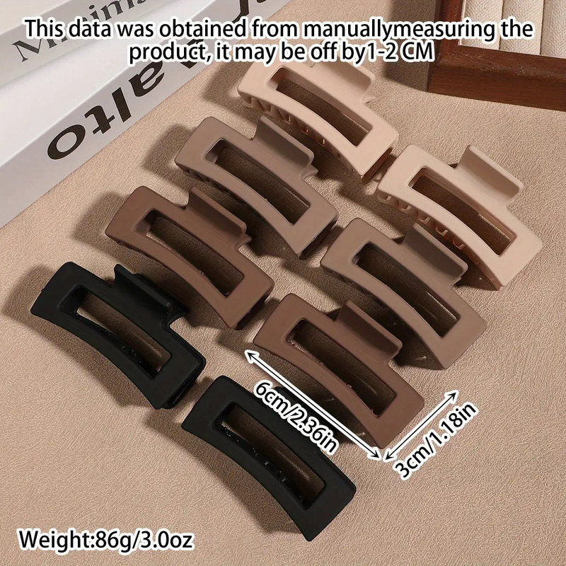 A Set of Four Minimalist Frosted Non-Slip Vintage Hollow Design Hair Claws Suitable for Women And with Both Thin And Thick Hair - Image 3