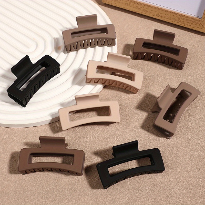 A Set of Four Minimalist Frosted Non-Slip Vintage Hollow Design Hair Claws Suitable for Women And with Both Thin And Thick Hair - Image 8