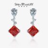 Commuting Date Essentials S925 Silver D-color Moissanite Earrings, Hypoallergenic and Brightening, Exuding a High-end Feel