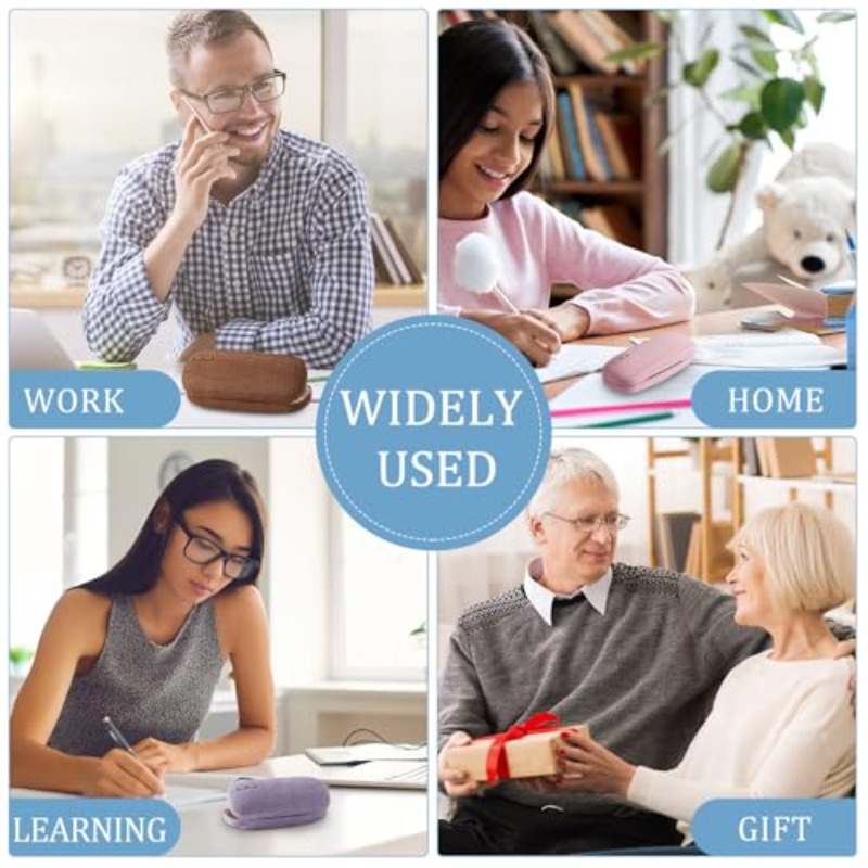 24pcs Bulk Pack Heavy-Duty Hard Eyeglass Case Set with Cleaning Cloth - Metal & Glasses Protector Case, 6 Colors (//Cyan///) + 12 Cloth Pack - Spring-Action Cover for Fashion Glasses, Reading Glasses - Image 8