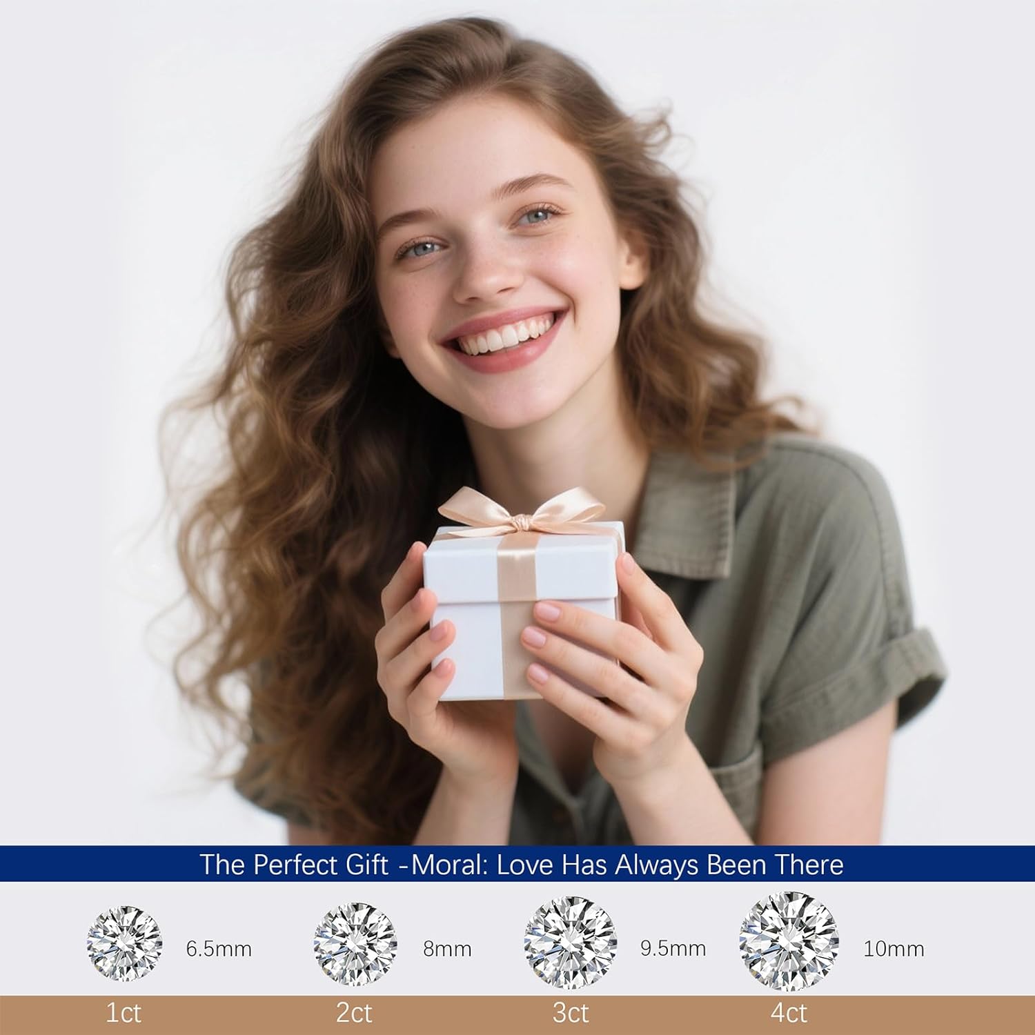 A Pair of S925 Sterling Silver Women's Earrings with a Petal Design, Featuring Lab-grown Lab-created Diamond, Including an IGI Certificate, D Color, VVS1 Clarity, Suitable for Brides, Weddings, Dates, Banquets, and Other Important Occasions. - Image 3