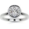1-3 CT Moissanite Ring | Bezel Hidden Halo Engagement Ring for Women, Solitaire, 925 Silver with Plating, Vintage Luxury Style, Ideal for Wedding and Banquet, Anniversary Promise Gift for Her