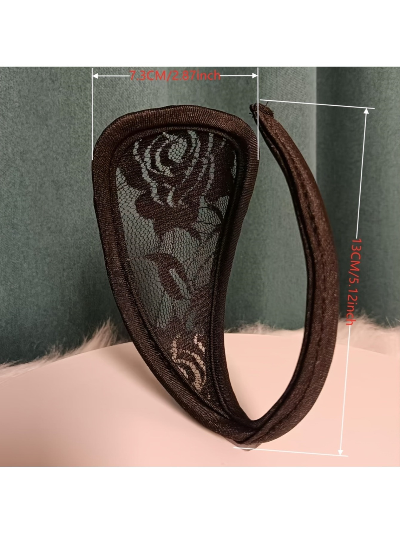 5pcs Sexy Floral Lace C-Thong Panties - Invisible, Elastic Polyester Blend with Spandex, Hand Washable - Adult Use Only - Image 3