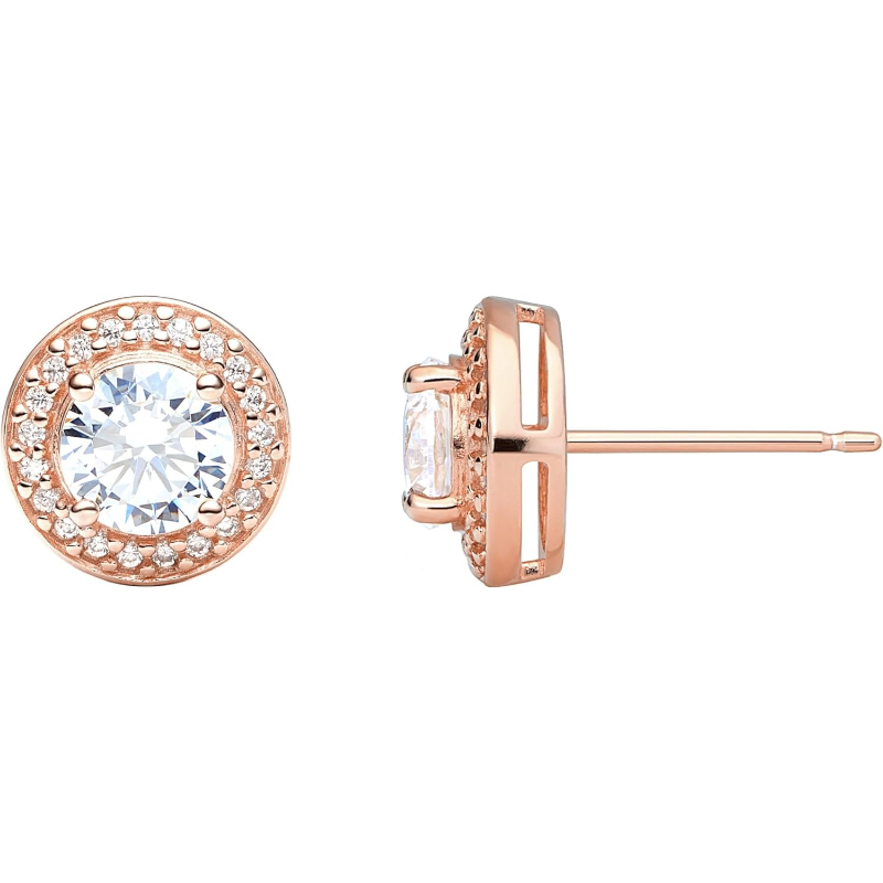 1pair 2pcs S925 Sterling Silver Earrings | Lab Grown D Color VVS1 Classic Halo Stud Earrings with IGI Certificate | Ideal for Graduation, Vacation, Christmas, Mother'S Day, Teacher'S Day | Stylish Jewelry Gift - Image 10