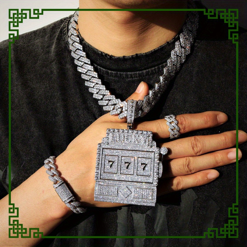 925 Silver Set Pendant Necklace Men'S and Women'S Street Fashion Accessories Holiday Party Gifts Birthday Gifts Boyfriend'S Best Gifts Everyday Wear - Image 2