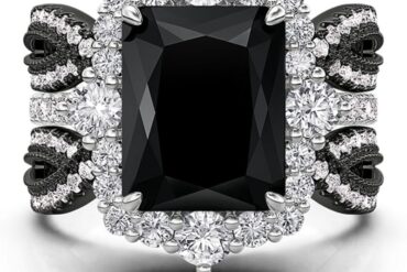 1pc S925 Silver Set Ring with 4-Carat Moissanite | Elegant and Luxurious, Perfect Gift for Daily Parties, Birthdays, Anniversaries, Friends, Family, Couples | 18K Golden Plated