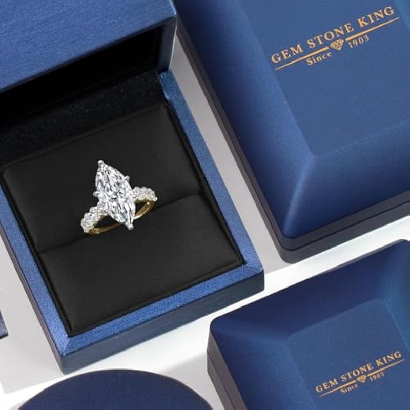 1pc 3-Carat Moissanite Ring | Elegant 925 Silver with Plating, Luxurious Birthday and Christmas Gift, Suitable for All Seasons and Gift-Giving Occasions - Image 5