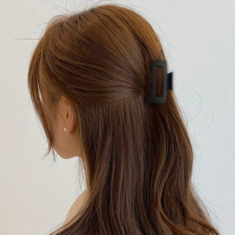 A Set of Four Minimalist Frosted Non-Slip Vintage Hollow Design Hair Claws Suitable for Women And with Both Thin And Thick Hair - Image 9