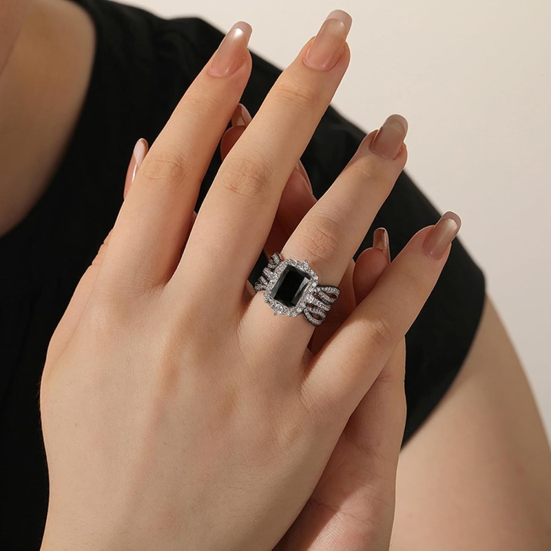 1pc S925 Silver Set Ring with 4-Carat Moissanite | Elegant and Luxurious, Perfect Gift for Daily Parties, Birthdays, Anniversaries, Friends, Family, Couples | 18K Golden Plated - Image 8