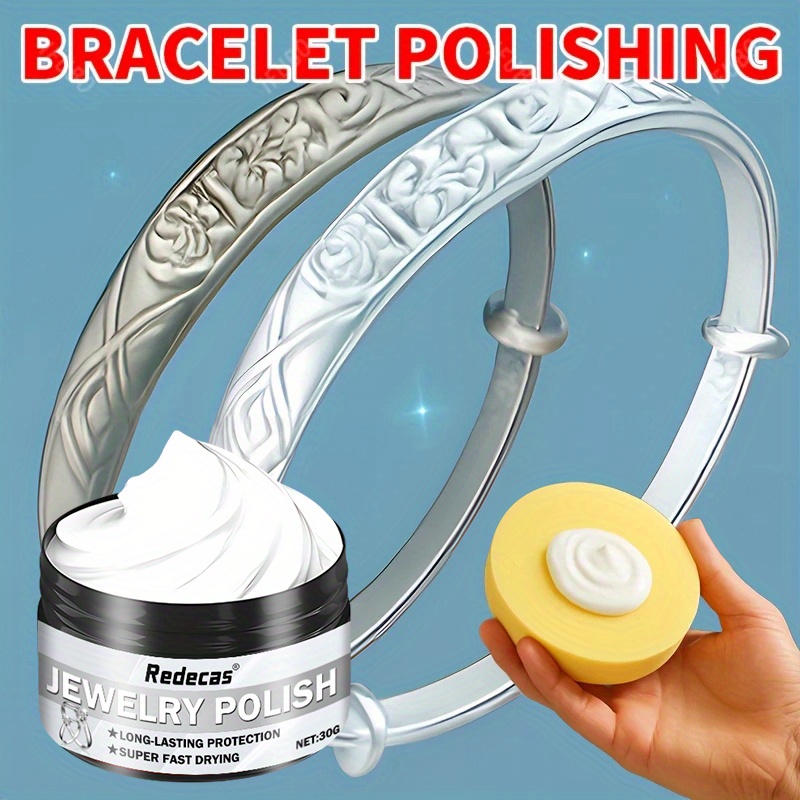 Ring and Bracelet Golden Oxidation Removal, Silvery Jewelry Polishing Restorer, Metal Polish for Shine Restoration, Silverware Oxidation Reduction Cream, Silverware Care, Metal Cleaning, Glossy Polish, Restorative Cream, Durable Polish, Jewelry