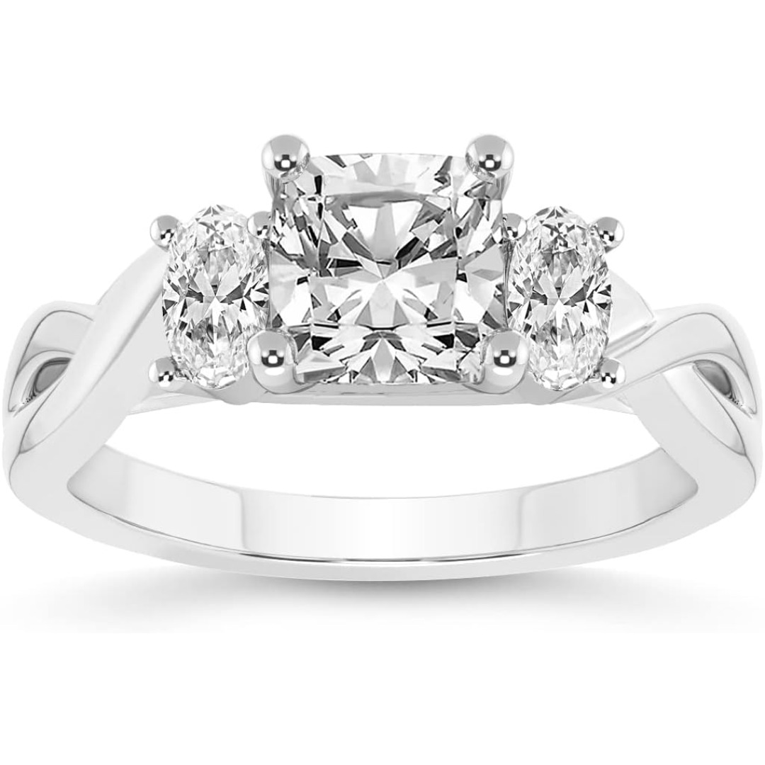 Lab-created Diamond Ring Features a VVS 1-5 Carat Lab-grown Lab-created Diamond, High-quality Stone, Perfect for Engagement Rings. Crafted in Sterling Silver. Ideal for Wedding Bands, Valentine's Day Gifts, Anniversary Presents, and Eternal Love - Image 3