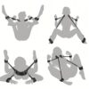 Bondage Gear Set with Magic Legs Pillow, Adjustable Adult Restraint Device, Sexy Position Toy, Couples' Pillow Accessory, Gift for Spicy Enthusiasts